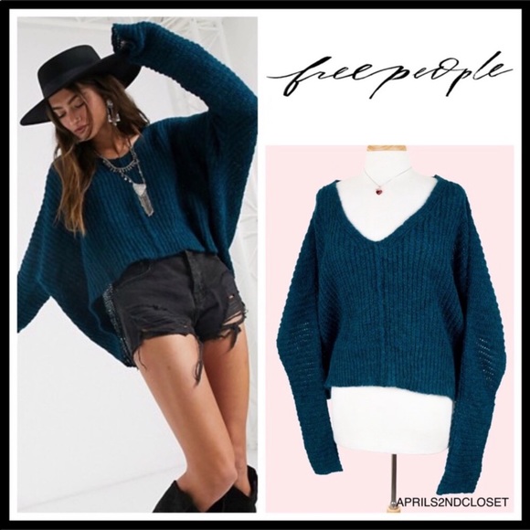 FREE PEOPLE BOHO PULLOVER OVERSIZED SWEATER A2C - Picture 4 of 16